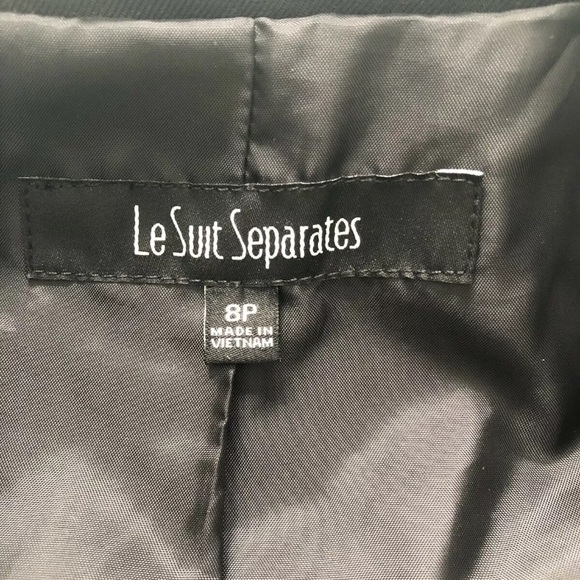 Le Suit Separates 8P Three Button Blazer Black - Picture 5 of 7
